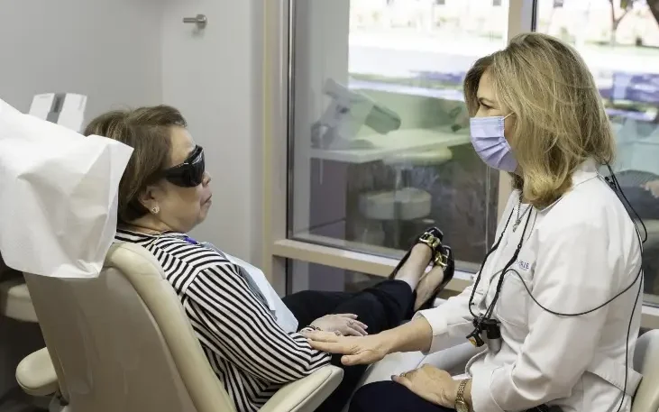 doctor laurie helping a patient with dental anxiety